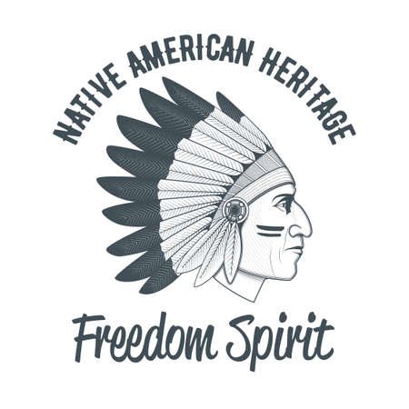 Native american chiefのイラスト素材