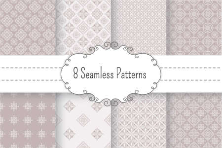 Set of seamless patterns. Abstract geometrical background.のイラスト素材