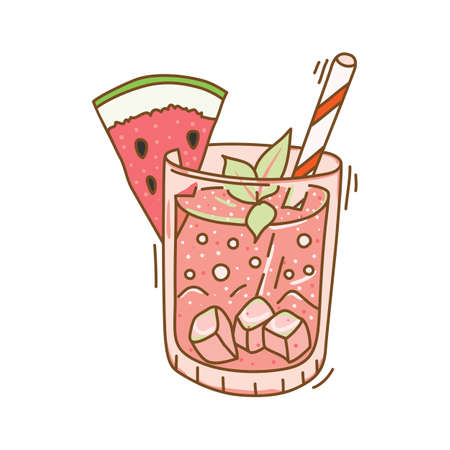 fruit infused waterのイラスト素材