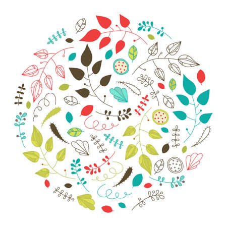 Round floral pattern.のイラスト素材