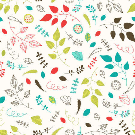 Seamless pattern with leavesのイラスト素材