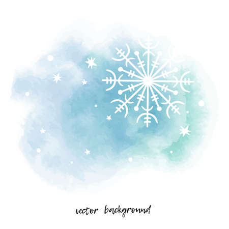 A gentle winter background with snowflakes. Vector illustration.のイラスト素材