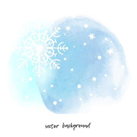 A gentle winter background with snowflakes. Vector illustration.のイラスト素材