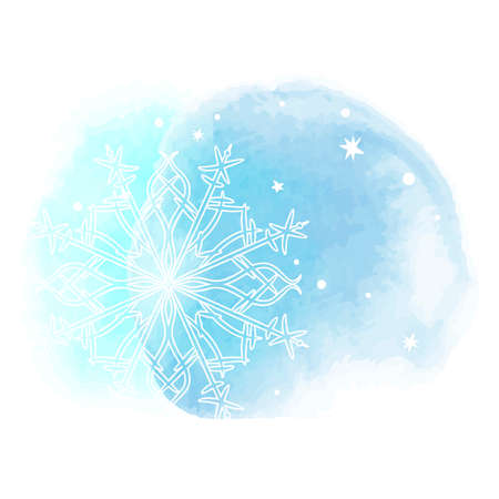 Beautiful abstract template with blue set gentle winter backgrounds on light background. Vector abstract, blue, snowflake background.のイラスト素材