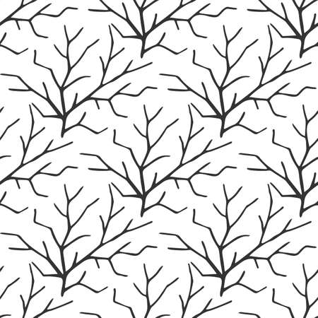Vector seamless pattern in Scandinavian style with branchesのイラスト素材