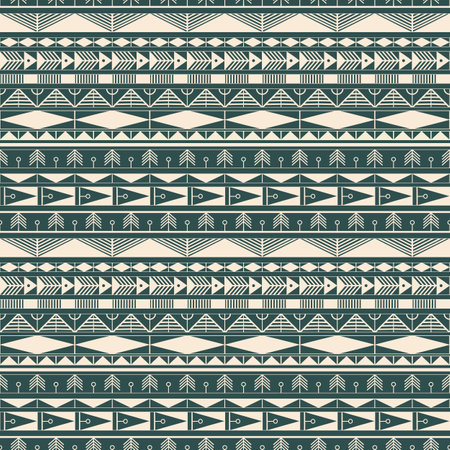 Seamless pattern native American in an abstract style. Trendy geometric background. Modern trendy...