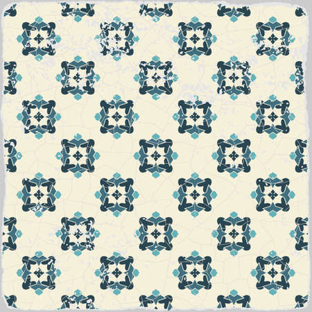 Traditional ornate portuguese tiles azulejos. Vintage pattern for textile design.