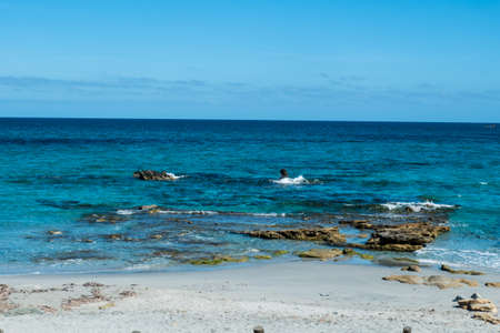 Capo Carbonara beach, Villasimius, Cagliari, Sardinia, Italyの写真素材