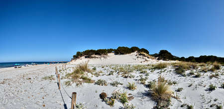 Le Dune beach near Capo Comino, Siniscola, Nuoroの写真素材