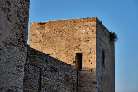 Ancient ruin of medieval San Michele castle in Cagliari, Sardinia, Italyの写真素材