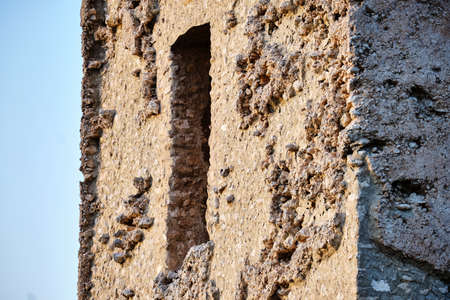 Ancient ruin of medieval San Michele castle in Cagliari, Sardinia, Italyの写真素材