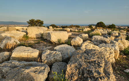 Ancient ruin of medieval San Michele castle in Cagliari, Sardinia, Italyの写真素材