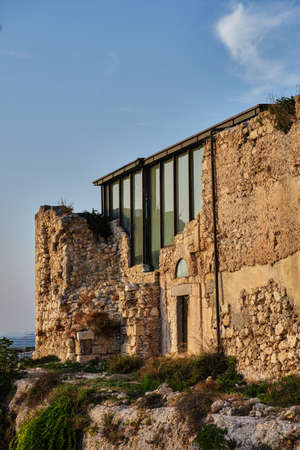 Ancient ruin of medieval San Michele castle in Cagliari, Sardinia, Italyの写真素材