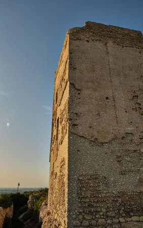 Ancient ruin of medieval San Michele castle in Cagliari, Sardinia, Italyの写真素材