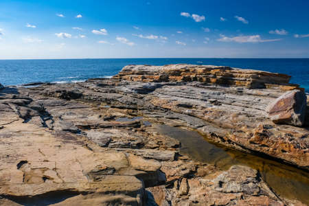 Senjojiki, a beautiful rocky area in Nanki Shirahamaの写真素材