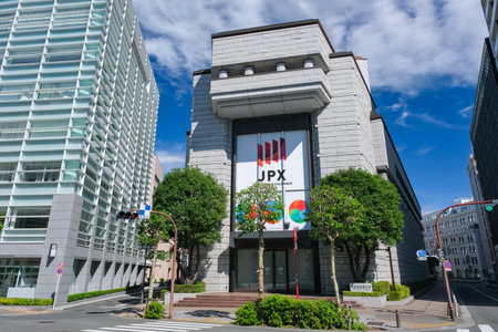Nihonbashi-kabutocho, Chuo District, Tokyo, Japan, June 26, 2022, Japan's largest stock exchange "Tokyo Stock Exchange"のeditorial素材
