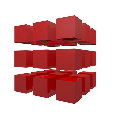3D Cubes puzzleの写真素材