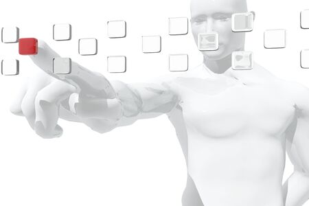 Human figure selecting informationの写真素材