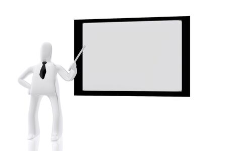 Teacher pointing to blackboardの写真素材