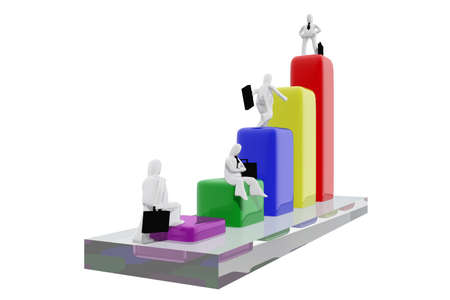 Reaching the top in the career of businessの写真素材