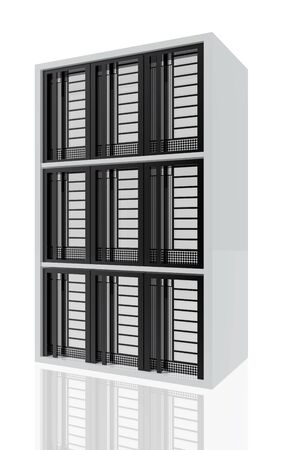 Computer servers rackの写真素材