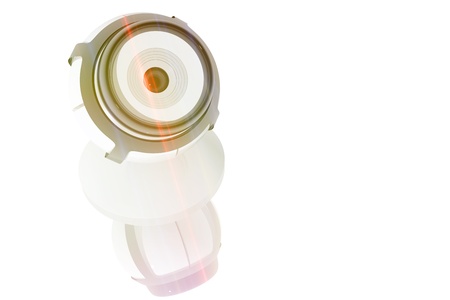 Webcam on white backgroundの写真素材