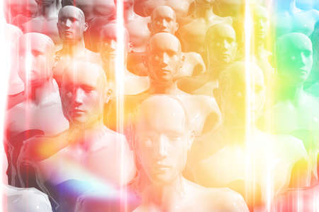 Colorful group of peopleの写真素材