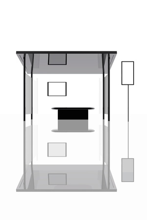 Bus stop 3d illustrationの写真素材
