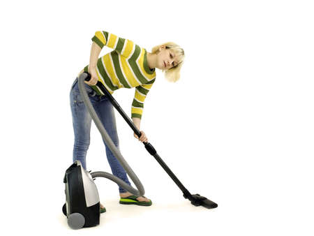 Young girl makes cleaningの写真素材