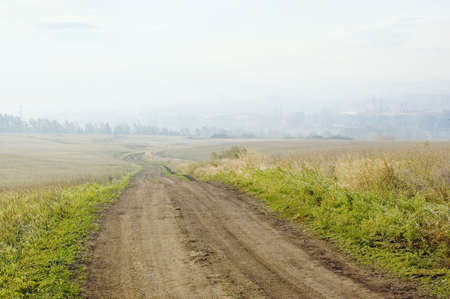 Morning, roadの写真素材