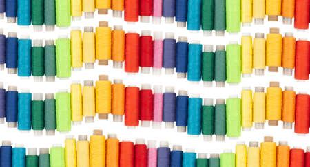 Background with coils of threads, isolationの写真素材