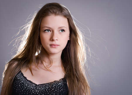 Teen girl thirteen years oldの写真素材