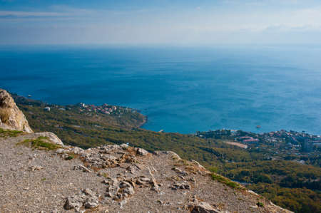 Berth at the rock, the Black Seaの写真素材