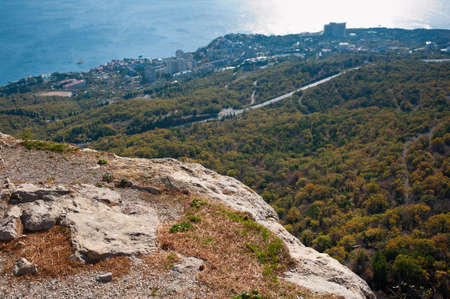 Berth at the rock, the Black Seaの写真素材