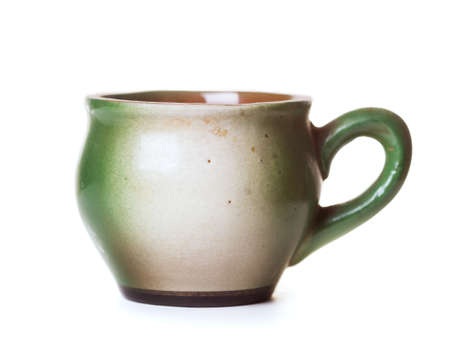 ceramic mug on a white background の写真素材