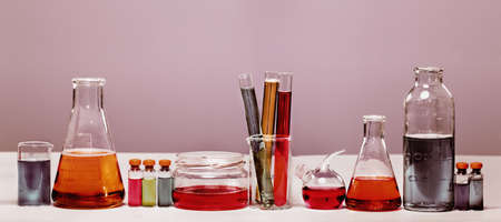 The tubes in the laboratory の写真素材