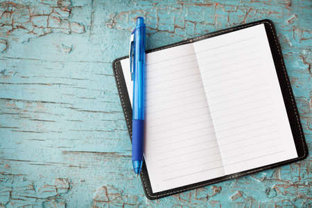 Notes on the old wooden boardsの写真素材