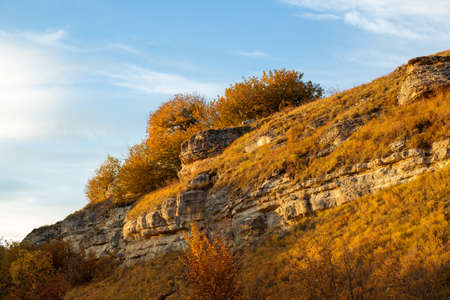 Autumn landscape in the mountains of Lago-Naki,  North Caucasus, Russiaの写真素材