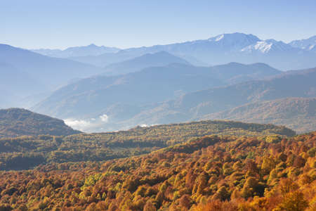 Autumn landscape in the mountains of Lago-Naki,  North Caucasus, Russiaの写真素材