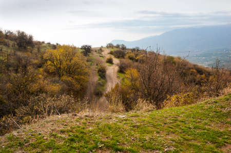 Crimea, mountain rocks in autumnの写真素材