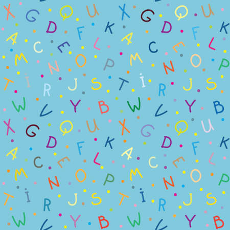 The letters of the Latin alphabet. seamless textureのイラスト素材