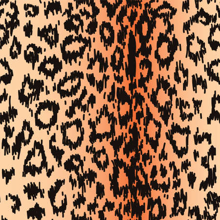 seamless leopard background, vector illustrationのイラスト素材