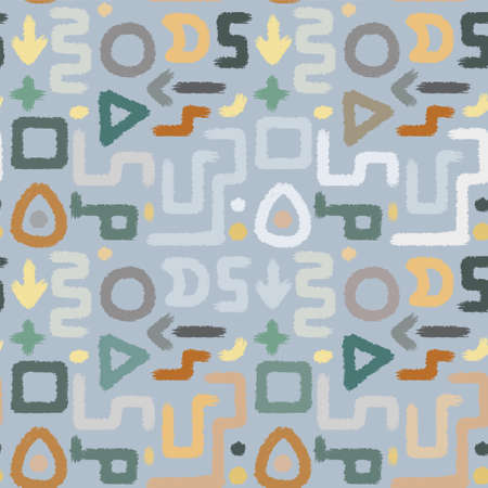 rectangles, shapes and arrows, seamlessのイラスト素材