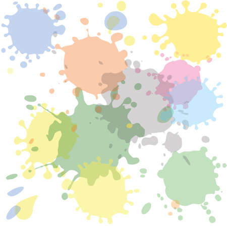 many colored blots, vector illustrationのイラスト素材