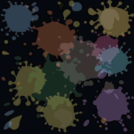 many colored blots, vector illustrationのイラスト素材
