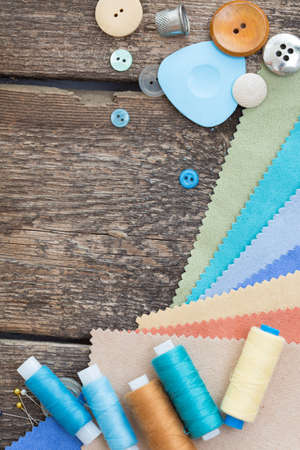 Sewing on old wooden boards