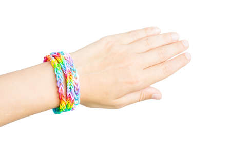 Bright bracelets gum baby hand