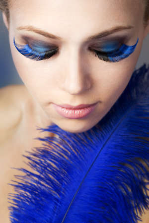 Face of a beautiful young girlの写真素材