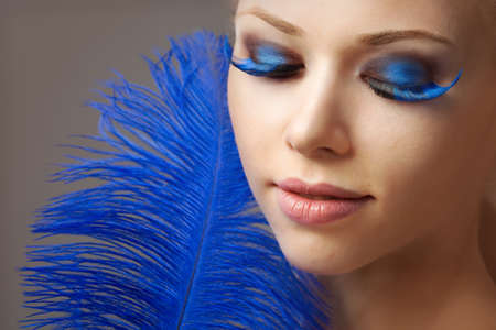 Face of a beautiful young girlの写真素材