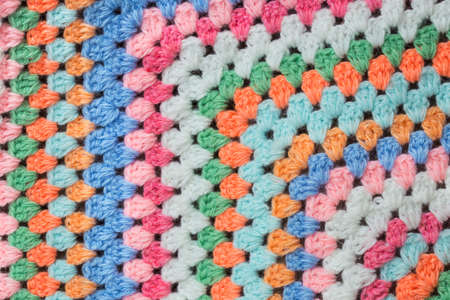Knitted fabric hand-crocheted wool
